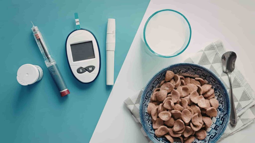 Doctor checking heart and blood sugar for diabetes care.